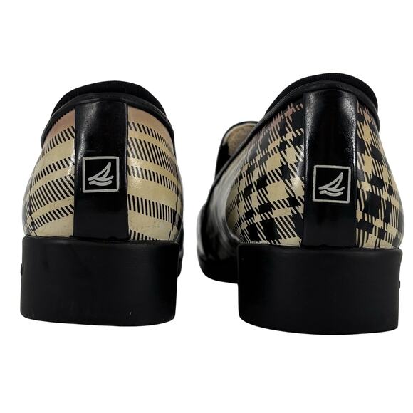 Sperry Topsiders Women's Sz 9 Yellow/Black Plaid Shoes Waterproof Outdoor Rain - Picture 5 of 12